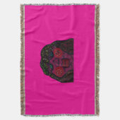 African-American Cartoon Character Portrait スローブランケット (正面縦)