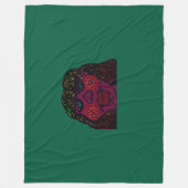 African-American Cartoon Character Portrait フリースブランケット (正面)