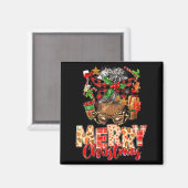 African American Christmas African Black Xmas Mom  マグネット (正面/裏面)