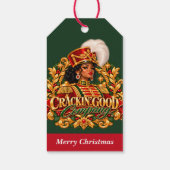 African American Christmas Black Woman Nutcracker ギフトタグ (裏面)