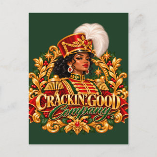 African American Christmas Black Woman Nutcracker ポストカード