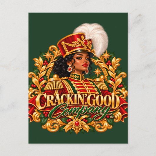 African American Christmas Black Woman Nutcracker ポストカード (正面)