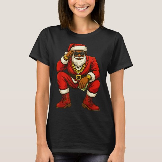 African American Christmas Funny African American Tシャツ (正面)