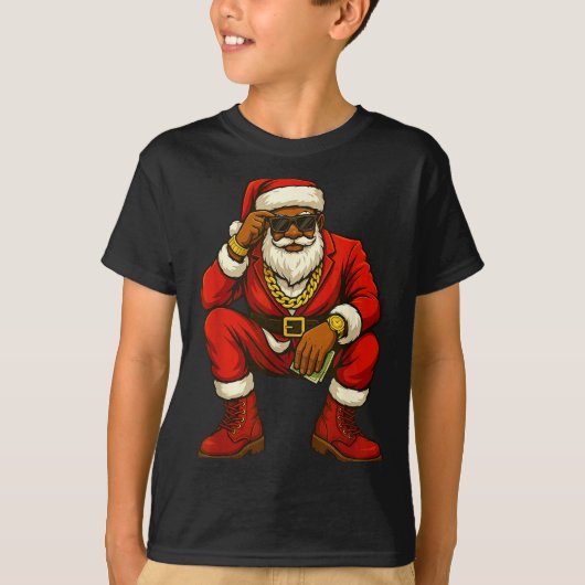 African American Christmas Funny African American  Tシャツ (正面)