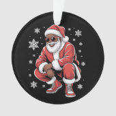 African American Christmas Pajama Xmas Afro Santa  オーナメント (正面)