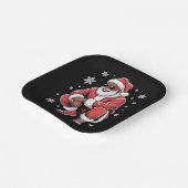 African American Christmas Pajama Xmas Afro Santa  ペーパープレート (傾斜あり)