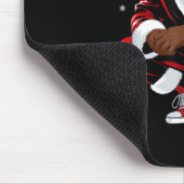 African American Christmas Pajama Xmas Afro Santa  マウスパッド (コーナー)