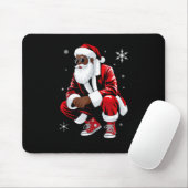 African American Christmas Pajama Xmas Afro Santa  マウスパッド (マウス)