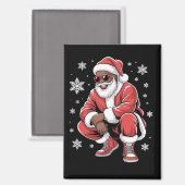 African American Christmas Pajama Xmas Afro Santa  マグネット (正面/裏面)