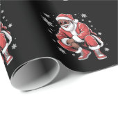 African American Christmas Pajama Xmas Afro Santa  ラッピングペーパー (ロールコーナー)