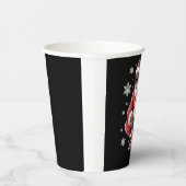 African American Christmas Pajama Xmas Afro Santa  紙コップ (右)