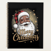 African American Christmas Pajamas Santa Claus  プランナー手帳 (正面)