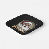 African American Christmas Pajamas Santa Claus ペーパープレート (傾斜あり)