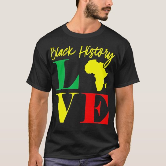 African American Clothing Gift Men Women Black His Tシャツ (正面)