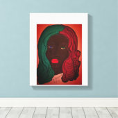 African American Colorful Wall Art キャンバスプリント (インサイチュ (ウッドフロア))