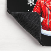 African American Cool Santa Claus Christmas Pajama マウスパッド (コーナー)