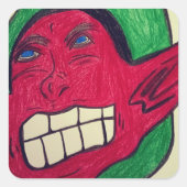 African American Elf Sticker Sheets スクエアシール (正面)