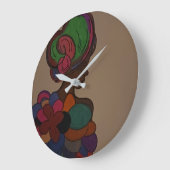 African American Fairy Wall Clock ラージ壁時計 (傾斜)