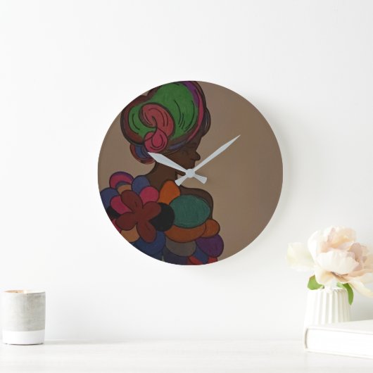 African American Fairy Wall Clock ラージ壁時計 (ホーム)