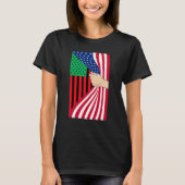 African American Flag Pan African Black Liberation Tシャツ (正面)