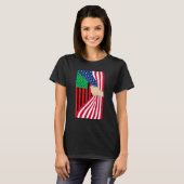 African American Flag Pan African Black Liberation Tシャツ (正面フル)