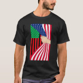 African American Flag Pan African Black Liberation Tシャツ (正面)