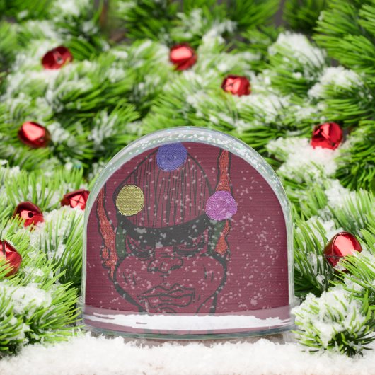 African-American Futuristic Traveler Snow Globe (クリスマス)