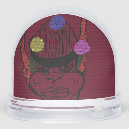 African-American Futuristic Traveler Snow Globe (裏面)
