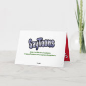 African American Hipster Santa Holiday Card シーズンカード (裏面)