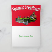 African American Hipster Santa Holiday Card シーズンカード (内部)