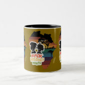  African American History Month ツートーンマグカップ (中央)