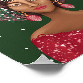 African American Just A Girl Who Love Christmas  ポスター (角)