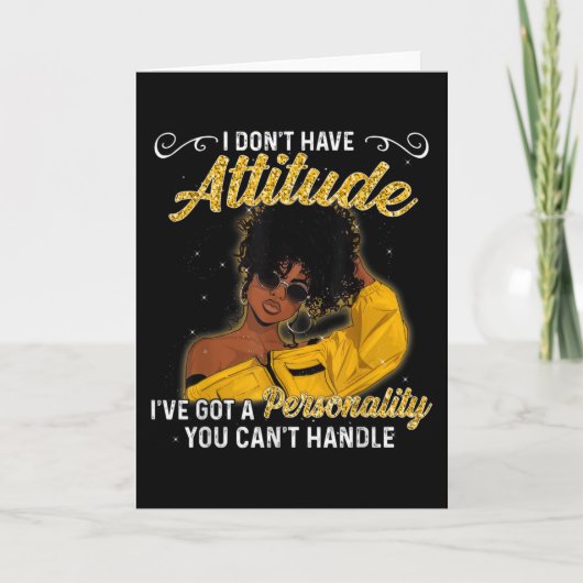 African American Melanin Queen Black Girl Magic Af カード (正面)