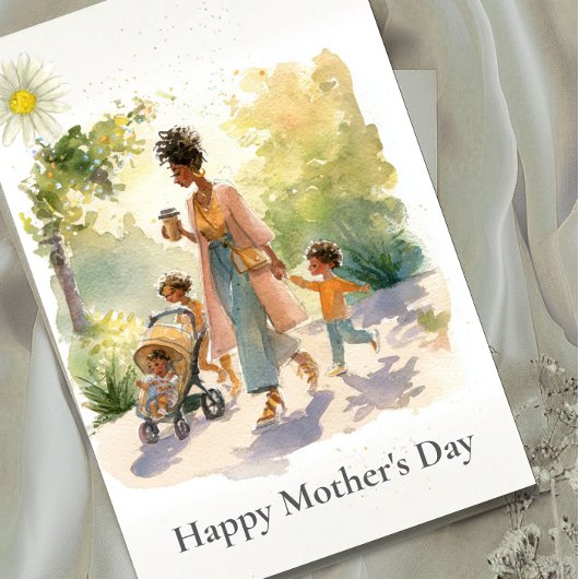 African American Mother's Day Card カード