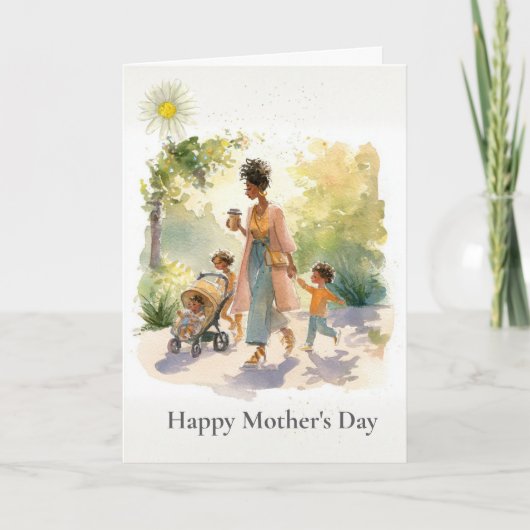 African American Mother's Day Card カード (正面)