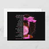 African American Nubian Queen Black Girl Magic Pri ポストカード (正面/裏面)