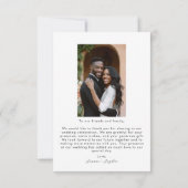 African American Photo 結婚's Thank You サンキューカード (裏面)