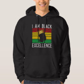 African American Pride Celebration I Am Black Exce パーカ (正面)