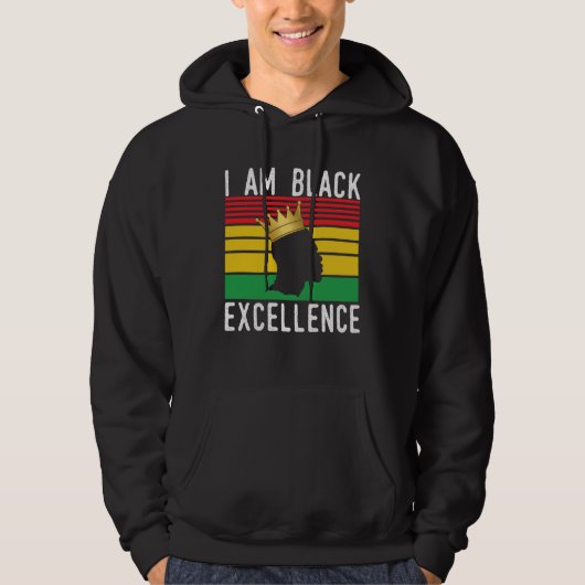African American Pride Celebration I Am Black Exce パーカ (正面)