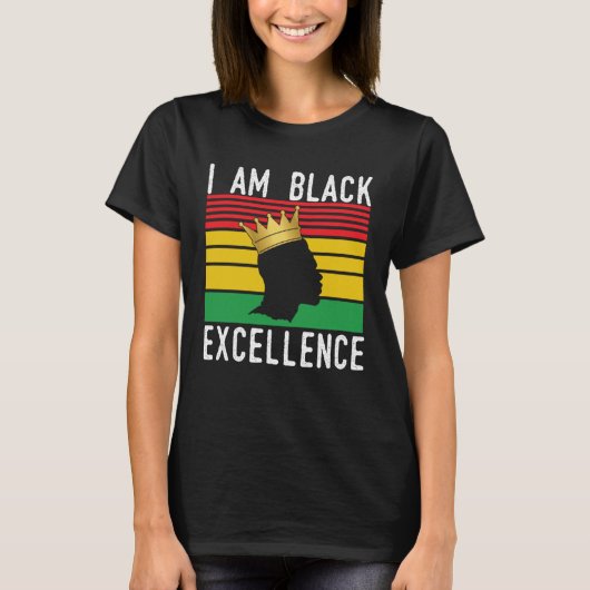African American Pride Celebration I Am Black Exce Tシャツ (正面)