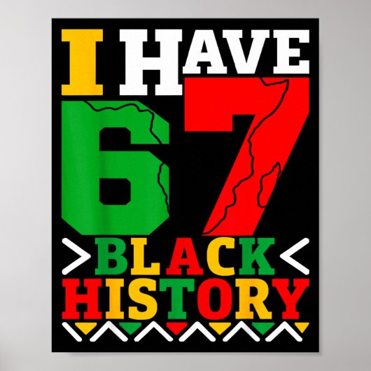 African American Pride I Have 67 Black History Mon ポスター (正面)