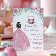 African American Princess Tea Party Faux Sparkle