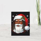 African American Santa Christmas Cool Black X-mas  カード (正面)