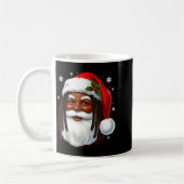African American Santa Christmas Cool Black X-mas  コーヒーマグカップ (左)