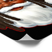 African American Santa Christmas Cool Black X-mas  ポスター (角)
