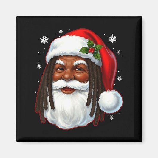African American Santa Christmas Cool Black X-mas  マグネット (正面)