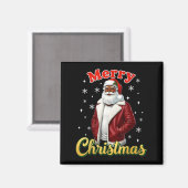 African American Santa Christmas Cool Black X-mas  マグネット (正面/裏面)