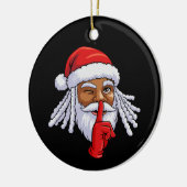 African American Santa Claus Christmas Party Decor セラミックオーナメント (左)