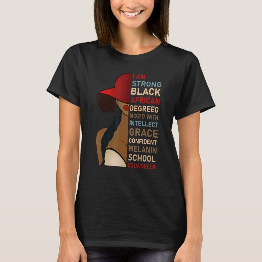 African American School Counselor Appreciation Tシャツ (正面)