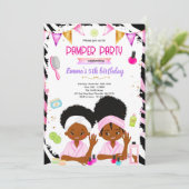 African American spa zebra theme invite 招待状 (スタンド正面)